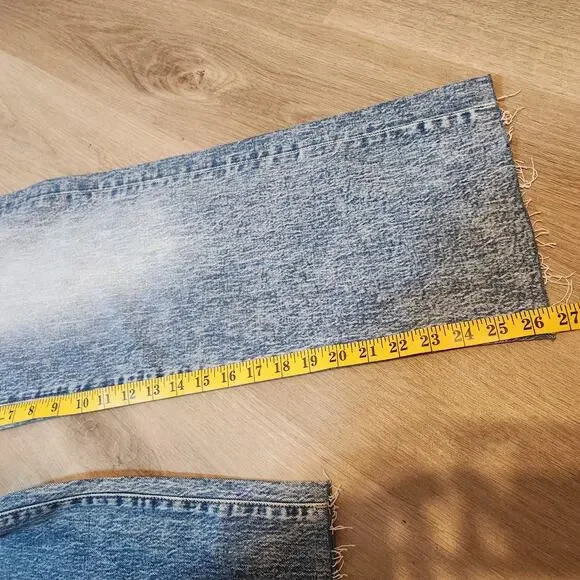 BKE Billie Slim Fit High Rise Cropped Wide Leg Raw Hem Jeans Womens 26 X 27 - Picture 8 of 8